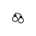 Handcuffs vector icon